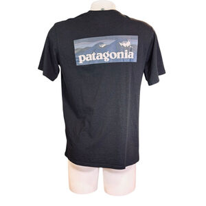 Men's Patagonia Boardsport Logo Pocket Tee M Black Blue